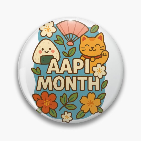 Item preview, Asian and Proud AAPI Month Cultural Icons with Onigiri and Lucky Cat designed and sold by Aryabek.