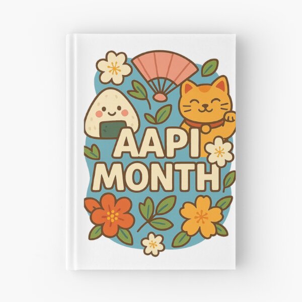 Item preview, Asian and Proud AAPI Month Cultural Icons with Onigiri and Lucky Cat designed and sold by Aryabek.