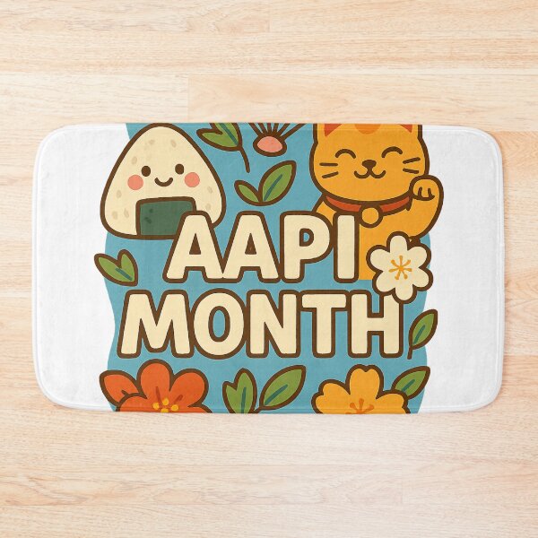 Item preview, Asian and Proud AAPI Month Cultural Icons with Onigiri and Lucky Cat designed and sold by Aryabek.