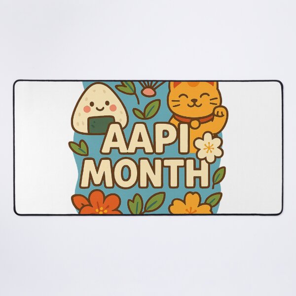 Item preview, Asian and Proud AAPI Month Cultural Icons with Onigiri and Lucky Cat designed and sold by Aryabek.