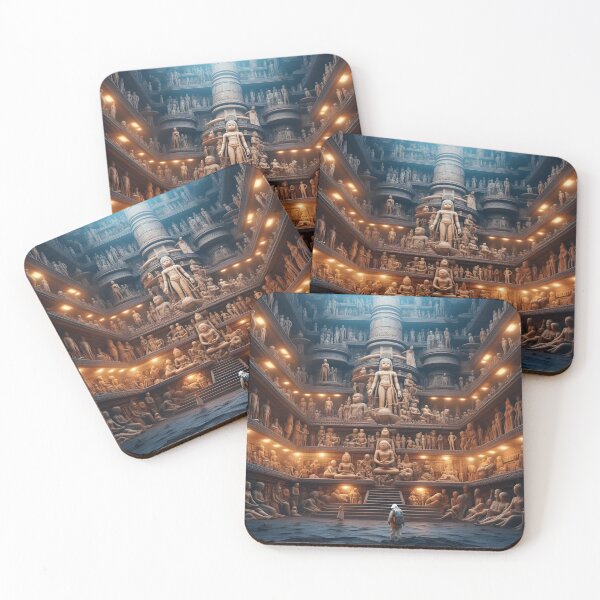 Item preview, Ancient Sculptures in Grand Temple Interior designed and sold by FusionGaze.