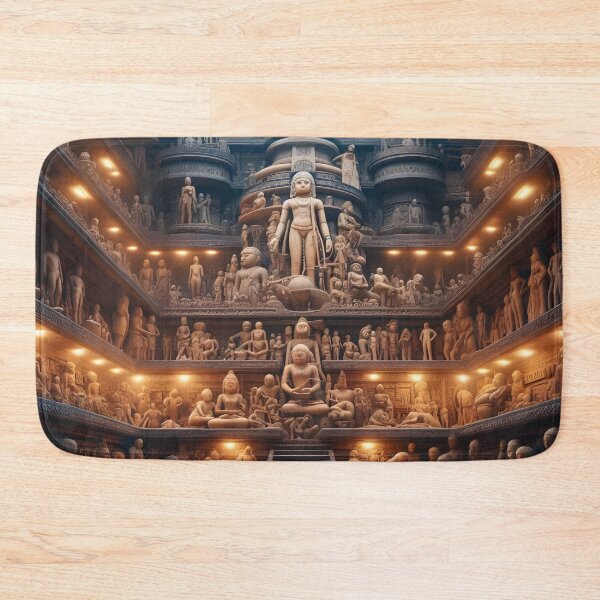 Item preview, Ancient Sculptures in Grand Temple Interior designed and sold by FusionGaze.