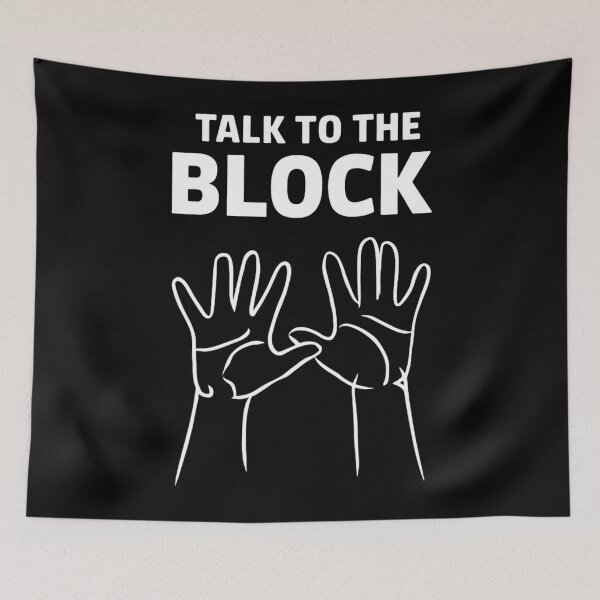 Item preview, Talk To The Block Funny Volleyball Saying designed and sold by DomTeesHaven.
