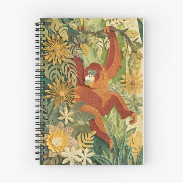 Item preview, Orangutan Jungle Collage Art Vintage Tropical Botanical designed and sold by UtArt.