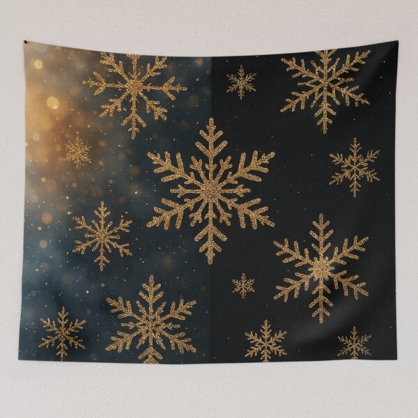Item preview, Golden Snowflakes Glow designed and sold by Kaleidoscope Print.