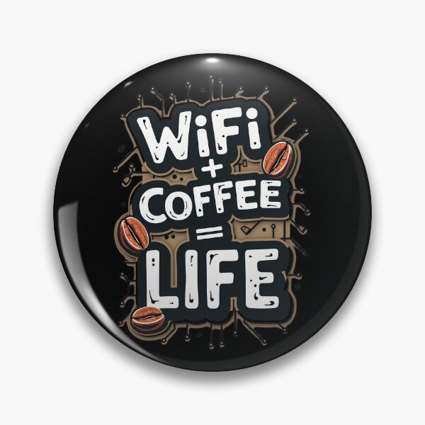 Item preview,  WiFi + Coffee = Life – Funny Tech & Caffeine Lover Design designed and sold by Jason123za.