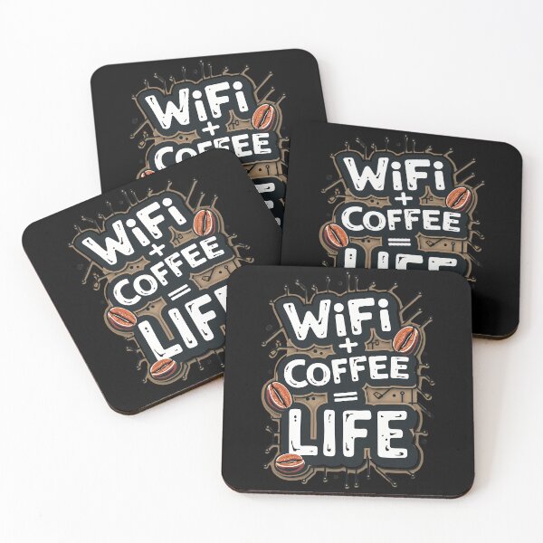 Item preview,  WiFi + Coffee = Life – Funny Tech & Caffeine Lover Design designed and sold by Jason123za.