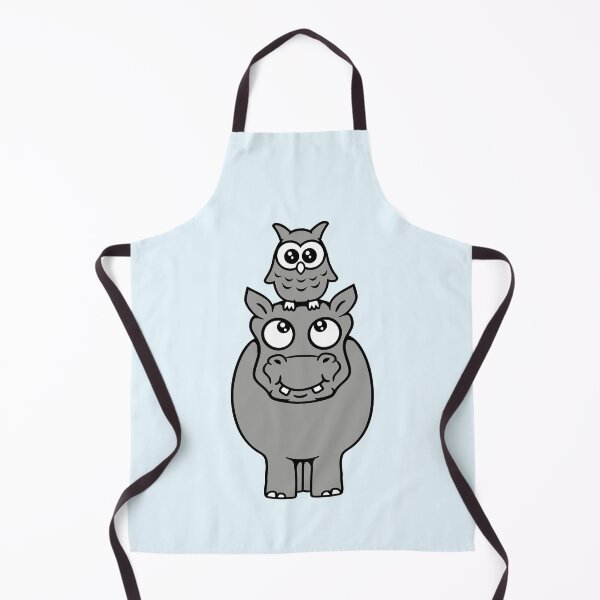 Item preview, Owl sitting on hippo funny 2 friends riding head designed and sold by shirt-o-mat.