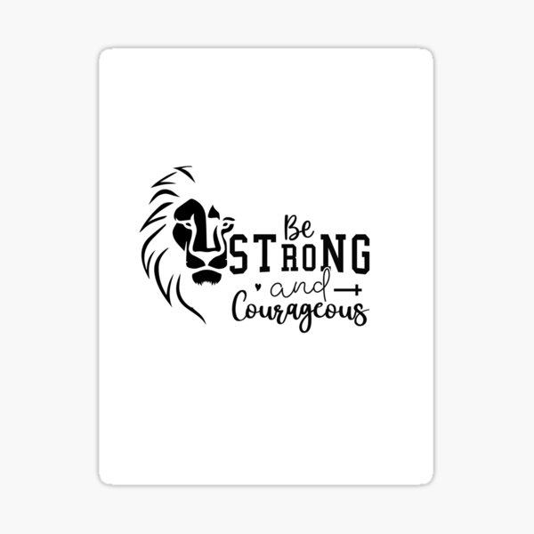 Item preview, Be Strong and Courageous - Christian Motivation Design designed and sold by Christian1iving.