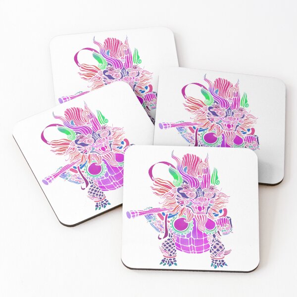 Item preview, Ya Zi Chinese Dragon Watercolor Sticker | Asian Mythology and Folklore Art | Nine Sons of the Dragon (Warrior Guardian) designed and sold by mythkinstudios.