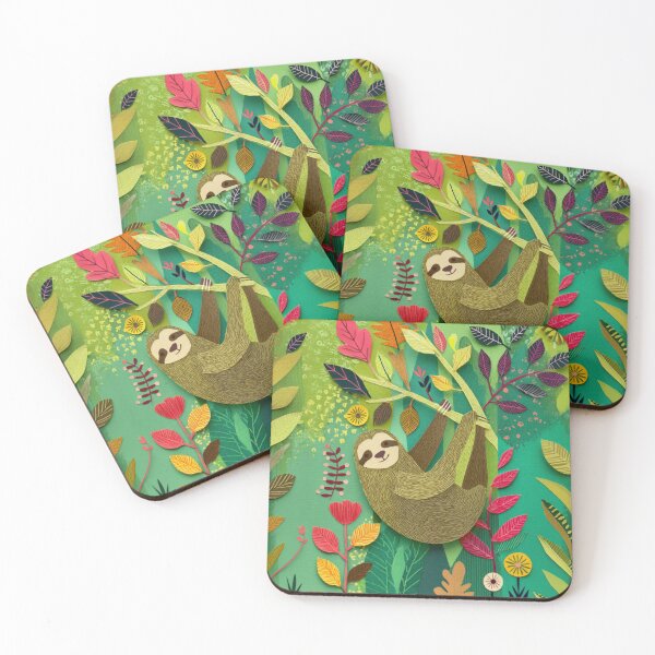 Item preview, Sloth Jungle Collage Art Vintage Tropical Botanical Wildlife designed and sold by UtArt.