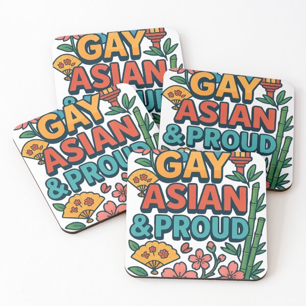 Item preview, Gay Asian and Proud LGBTQ AAPI Representation with Cultural Motifs designed and sold by Aryabek.
