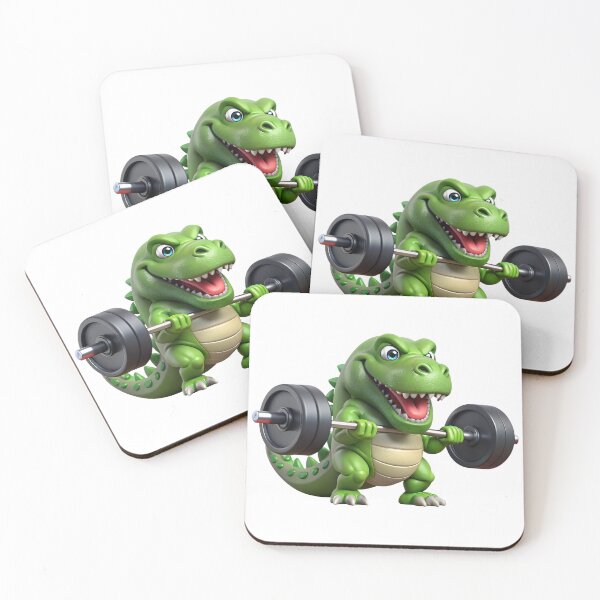 Item preview, Strong Dino Lifting Weights Cartoon designed and sold by Anastasiia Lang.