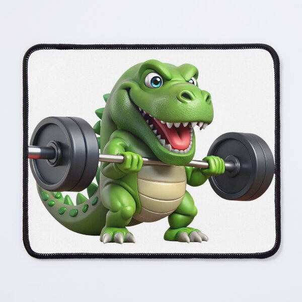 Item preview, Strong Dino Lifting Weights Cartoon designed and sold by Anastasiia Lang.
