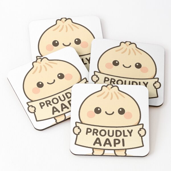Item preview, Proudly AAPI Kawaii Dumpling Holding Empowerment Message designed and sold by Aryabek.