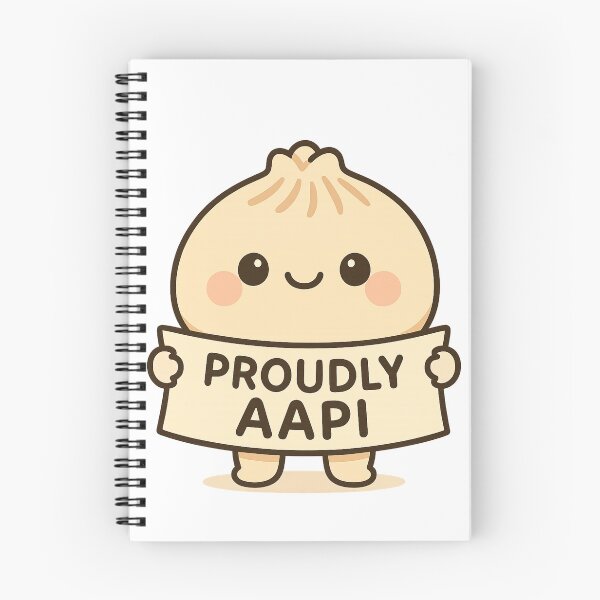 Item preview, Proudly AAPI Kawaii Dumpling Holding Empowerment Message designed and sold by Aryabek.