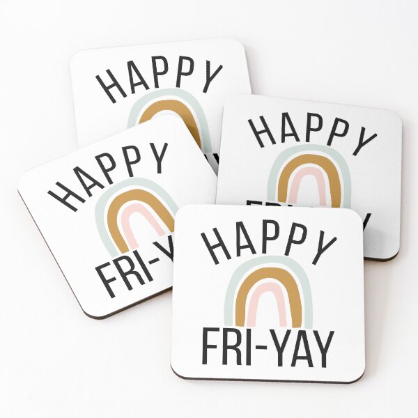 Item preview, Happy Fri-Yay funny friday work celebration boho rainbow designed and sold by snowry.