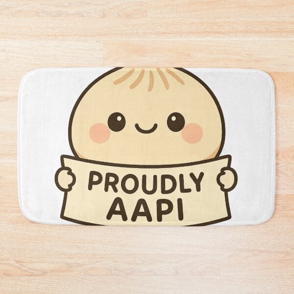 Item preview, Proudly AAPI Kawaii Dumpling Holding Empowerment Message designed and sold by Aryabek.