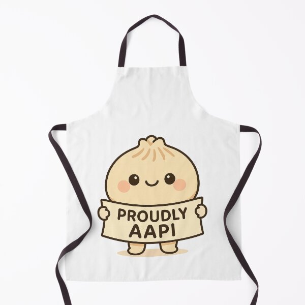 Item preview, Proudly AAPI Kawaii Dumpling Holding Empowerment Message designed and sold by Aryabek.
