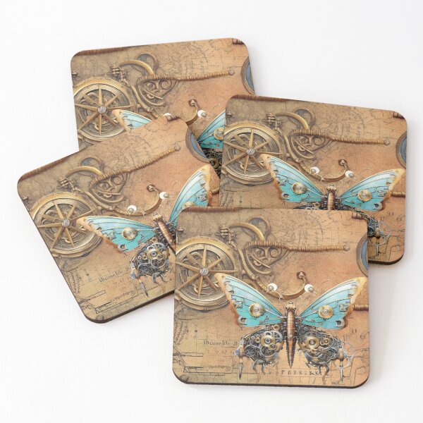 Item preview, Mechanical Steampunk Aqua Butterfly designed and sold by Pixelchicken.