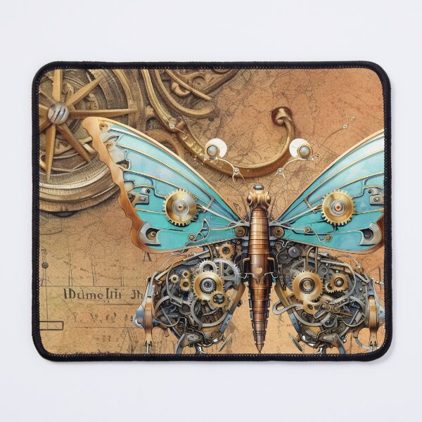 Item preview, Mechanical Steampunk Aqua Butterfly designed and sold by Pixelchicken.