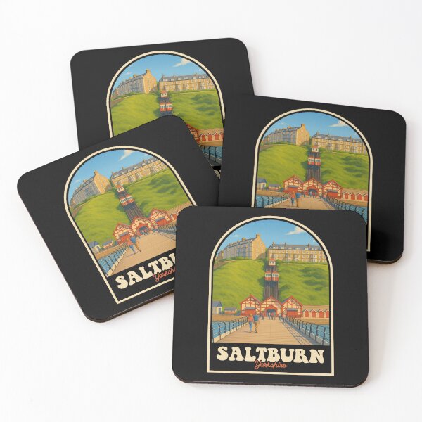 Item preview, Saltburn Yorkshire Funicular Railway Vintage Seaside Poster designed and sold by JackCurtis1991.