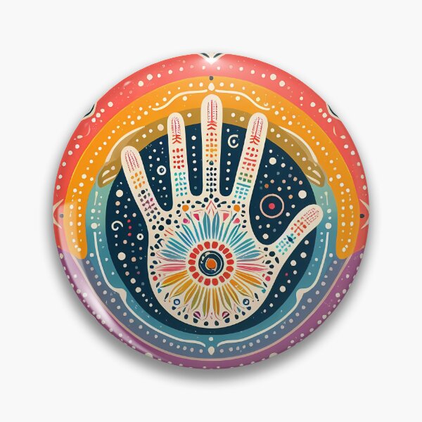 Item preview, Mystical Rainbow Hand: Scandinavian Folk Art Palmistry by heidiannemorris © designed and sold by FOLK ART FUSION by heidiannemorris.