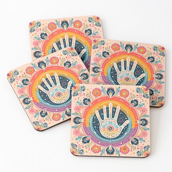 Item preview, Mystical Rainbow Hand: Scandinavian Folk Art Palmistry by heidiannemorris © designed and sold by FOLK ART FUSION by heidiannemorris.