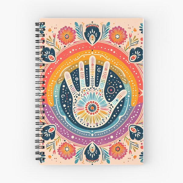 Item preview, Mystical Rainbow Hand: Scandinavian Folk Art Palmistry by heidiannemorris © designed and sold by FOLK ART FUSION.