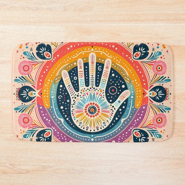 Item preview, Mystical Rainbow Hand: Scandinavian Folk Art Palmistry by heidiannemorris © designed and sold by FOLK ART FUSION by heidiannemorris.