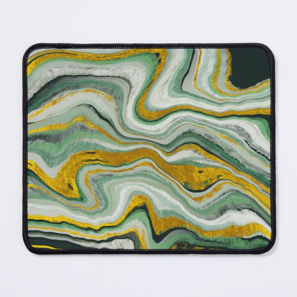 Item preview, Green and golden marbleized geodes designed and sold by Megaera8.