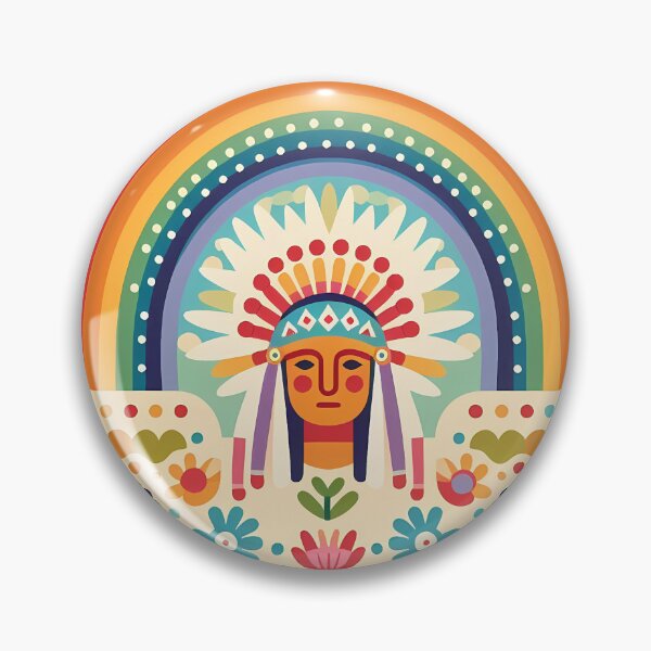 Item preview, American Warbonnet Scandinavian Folk Art by heidiannemorris © designed and sold by FOLK ART FUSION by heidiannemorris.