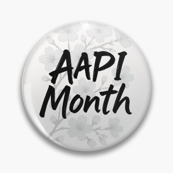 Item preview, AAPI Month Cherry Blossom Calligraphy Black White Art designed and sold by Places On Earth.