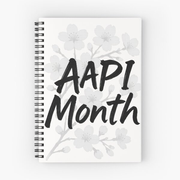 Item preview, AAPI Month Cherry Blossom Calligraphy Black White Art designed and sold by Places On Earth.