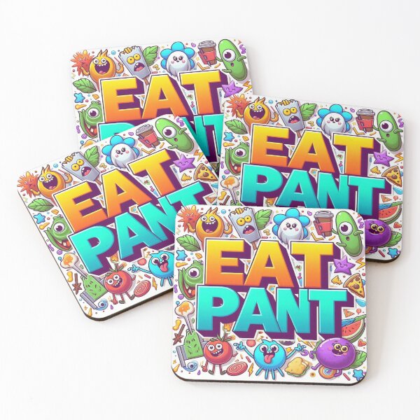 Item preview, eat pant Sticker designed and sold by imagesandicons.