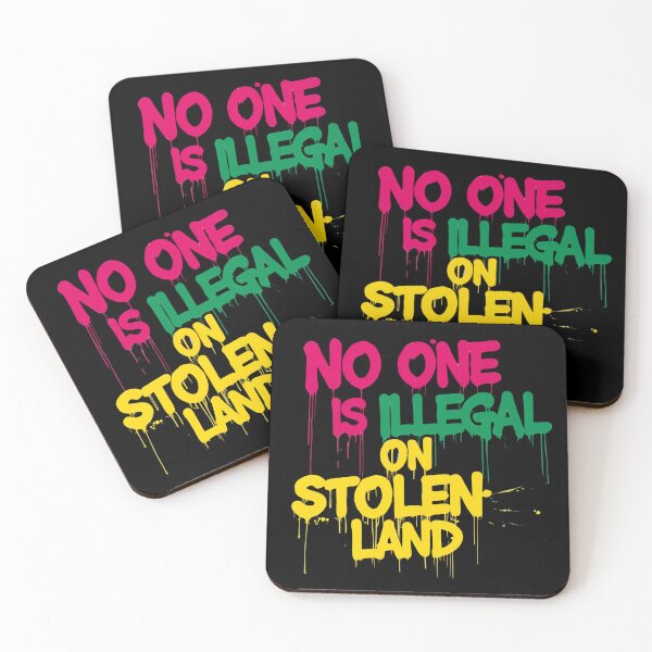 Item preview, No One Is Illegal On Stolen Land Graffiti  designed and sold by ChicTrendz.