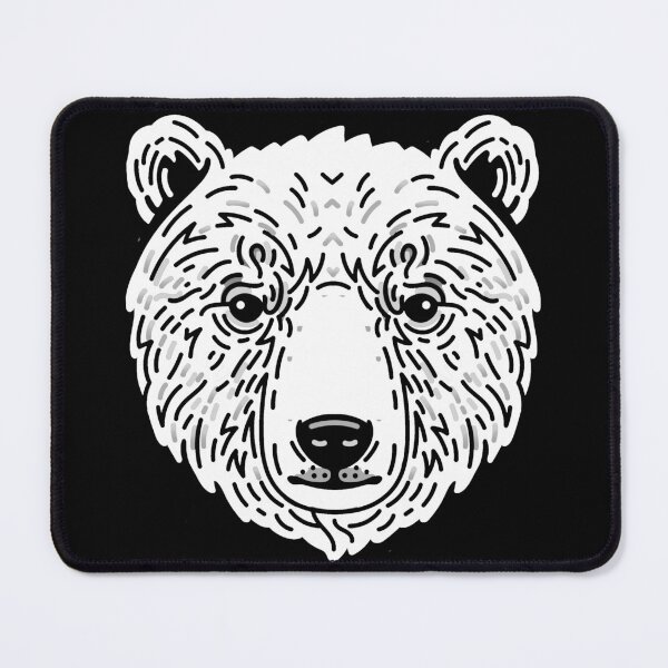 Item preview, Minimalist Polar Bear in Shades of White and Grey for Winter designed and sold by Pixelchicken.