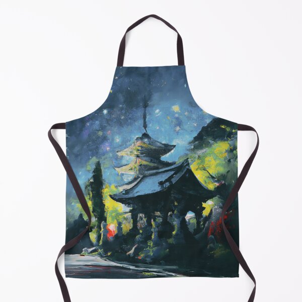 Item preview, The Starry Night of japanese temples (Payne's gray) designed and sold by MerryCrown.