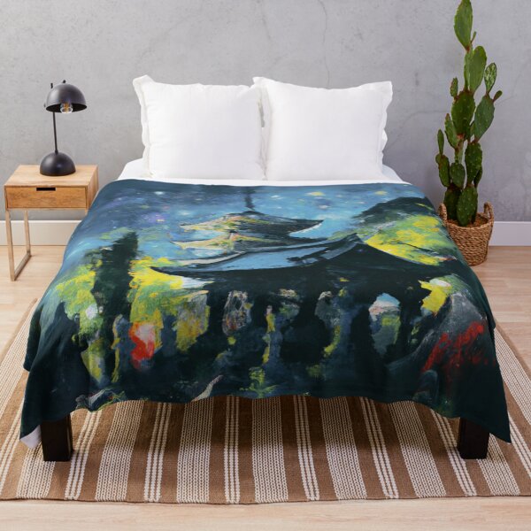 Item preview, The Starry Night of japanese temples (Payne's gray) designed and sold by MerryCrown.
