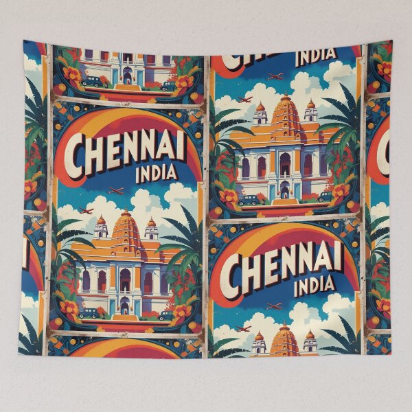 Item preview, Chennai India Vintage Travel Tourism  designed and sold by TravelersGems.