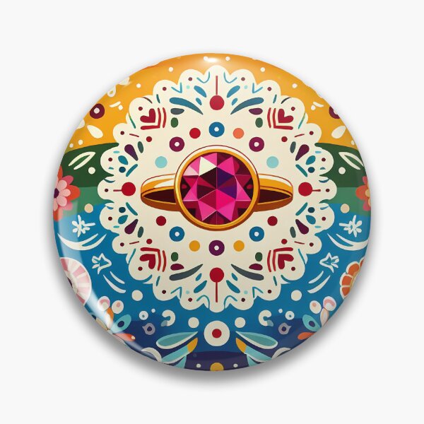 Item preview, Ruby Ring Scandinavian Folk Art by heidiannemorris © designed and sold by FOLK ART FUSION by heidiannemorris.