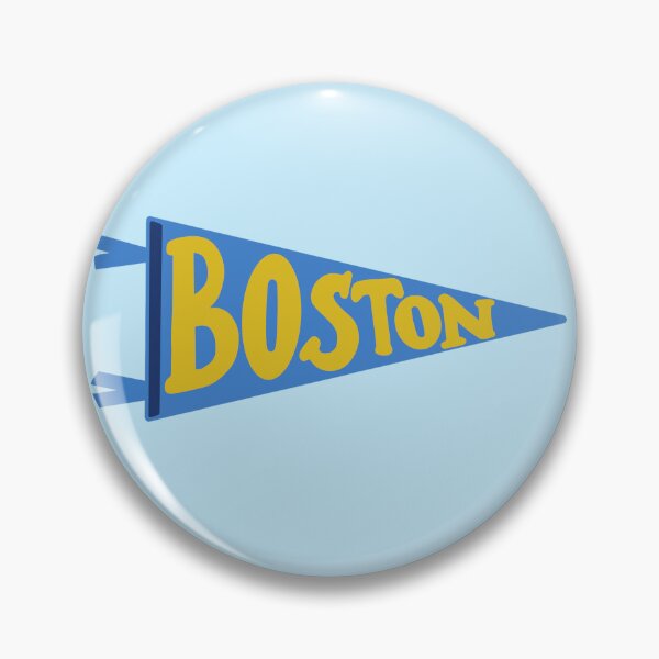 Item preview, Boston Pennant Flag on light blue– Classic City Colors (Blue, Yellow & White) designed and sold by Giulia  Palazzo.