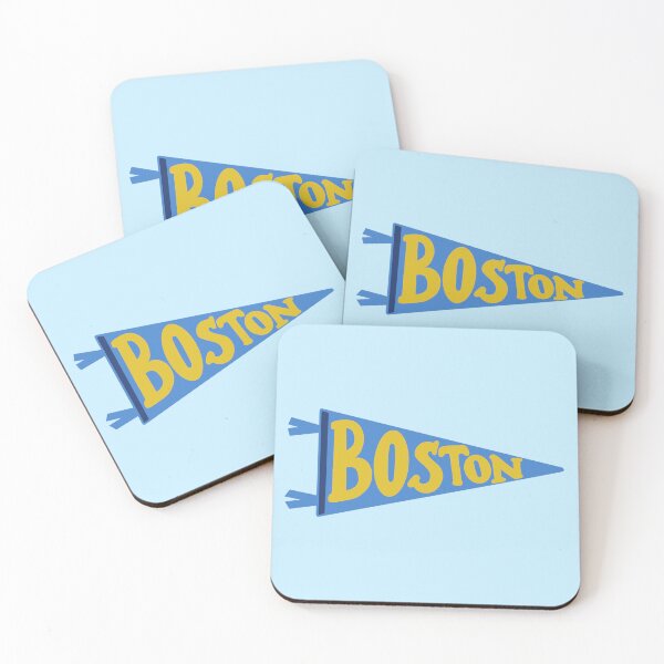 Item preview, Boston Pennant Flag on light blue– Classic City Colors (Blue, Yellow & White) designed and sold by Giulia  Palazzo.