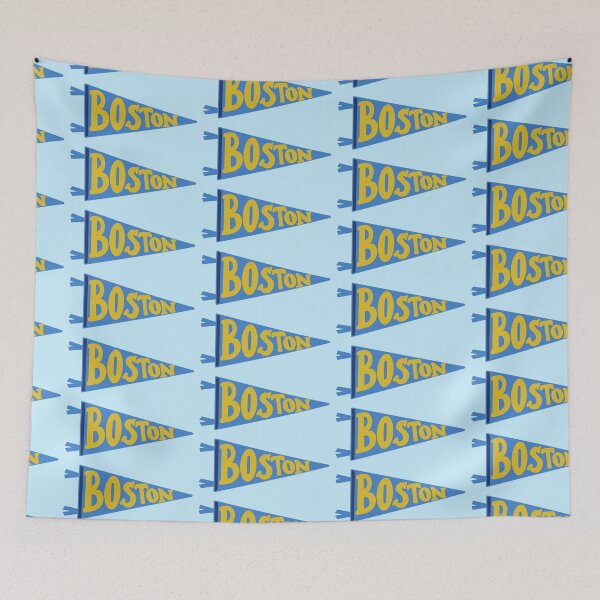 Item preview, Boston Pennant Flag on light blue– Classic City Colors (Blue, Yellow & White) designed and sold by Giulia  Palazzo.