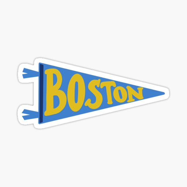 Item preview, Boston Pennant Flag on light blue– Classic City Colors (Blue, Yellow & White) designed and sold by Giulia  Palazzo.