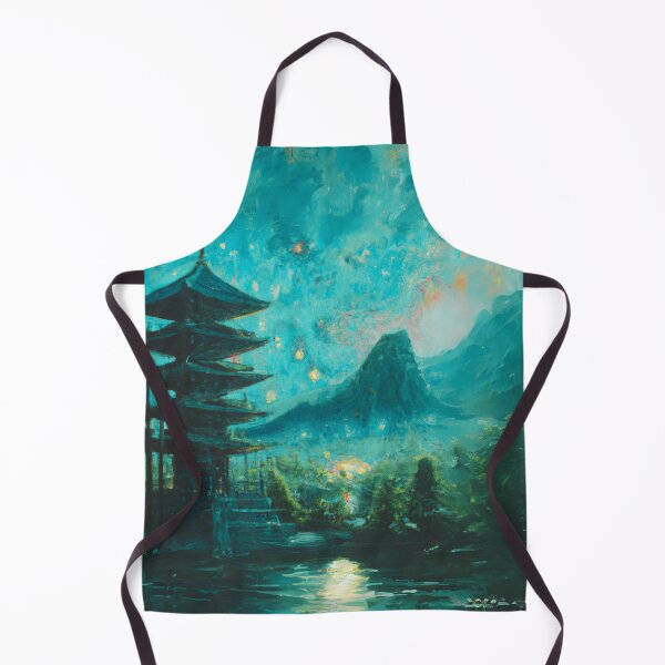Item preview, japanese temples and weird sky designed and sold by MerryCrown.