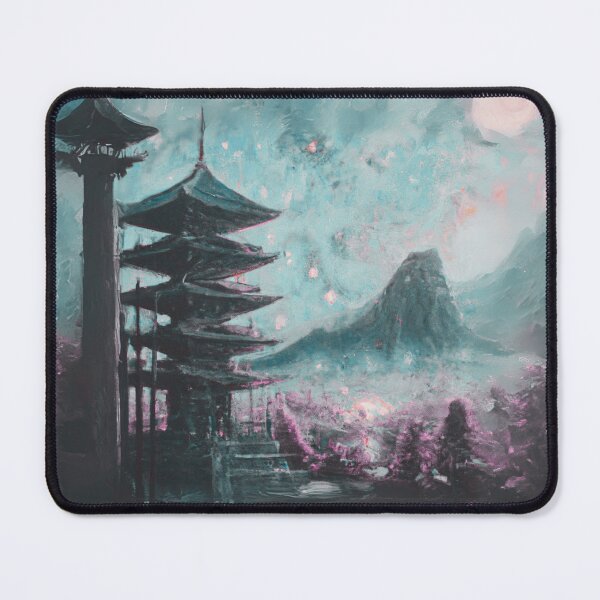 Item preview, Japanese temples and weird sky designed and sold by MerryCrown.