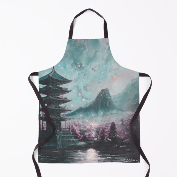 Item preview, Japanese temples and weird sky designed and sold by MerryCrown.