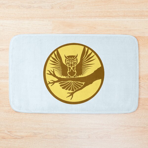 Item preview, Owl tree branch full moon night round forest bird designed and sold by shirt-o-mat.