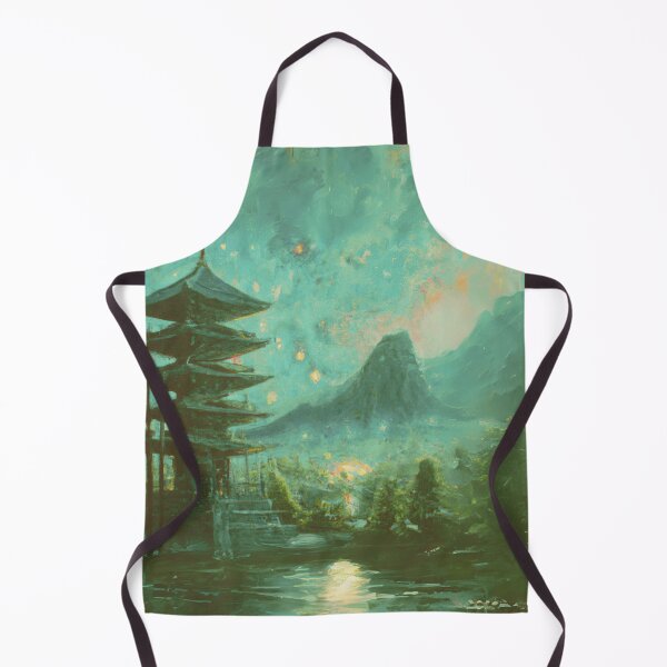 Item preview, Japanese temples with weird mist and sky designed and sold by MerryCrown.